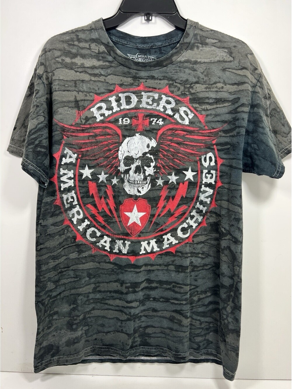Vintage Y2K MMA Elite Skull Rider American Machine Shirt Affliction Sz M